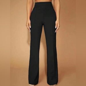 Plus Size Solid Casual Pants